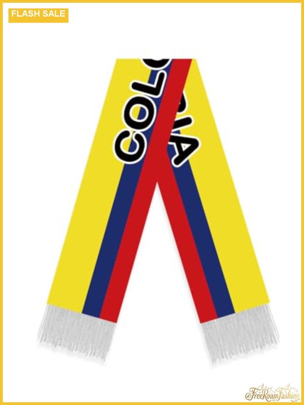 Velvet Colombian Shawl Scarf 5FT Long Patriotic Parade Wrap